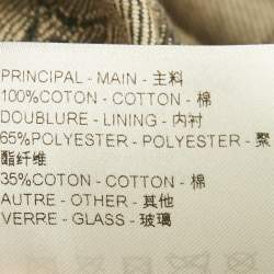 مملوكة مسبقًا جاكيت دينيم لوي فيتون رصاصي مزخرف مونوغرامي بحواف مهترأة مقاس صغير جدًا - إكس سمول