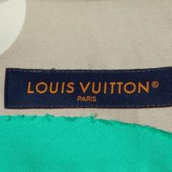 مملوكة مسبقًا قميص لوي فيتون مزيج قطن مطرز رمادي L