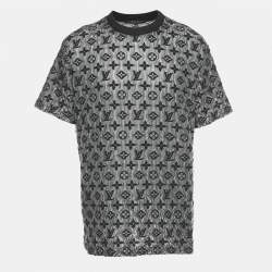 Pre Owned Louis Vuitton Black Monogram Mesh T-Shirt XXL 