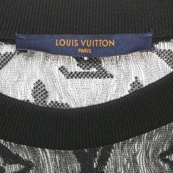Pre Owned Louis Vuitton Black Monogram Mesh T-Shirt XXL 