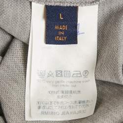 مملوكة مسبقًا تـي شـيـرت لـوي فـيـتـون قـطـن بـيـكـي رمـادي مـقـاس كـبـيـر