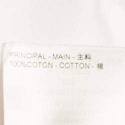 Pre Owned Louis Vuitton White Logo Print Cotton Crewneck T-Shirt L