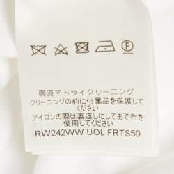 Pre Owned Louis Vuitton White Logo Print Cotton Crewneck T-Shirt L