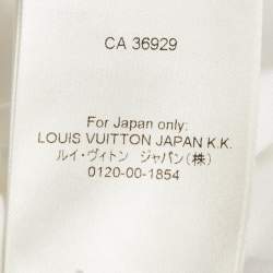 Pre Owned Louis Vuitton White Logo Print Cotton Crewneck T-Shirt L