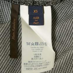 Pre Owned Louis Vuitton Black Oz Brick Road Pattern Jacquard Knit T-Shirt XS