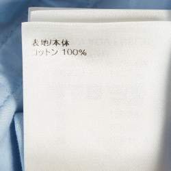 Pre Owned قميص لويس فويتون قطن فيل كوبيه أحمر بشعار أزرق مقاس متوسط