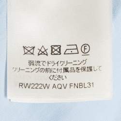 Pre Owned قميص لويس فويتون قطن فيل كوبيه أحمر بشعار أزرق مقاس متوسط