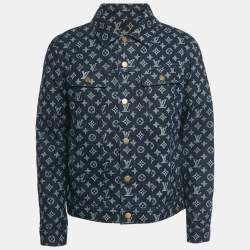 مملوكة مسبقًا جاکيت لوی فيتون دنيم أزرق مونوغرام مقاس كبير (لارج)
