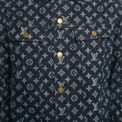 مملوكة مسبقًا جاکيت لوی فيتون دنيم أزرق مونوغرام مقاس كبير (لارج)
