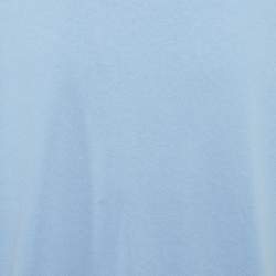 Pre Owned تي شيرت لوي فيتون قطن أزرق بحياكة رقبة مستديرة مقاس كبير - لارج