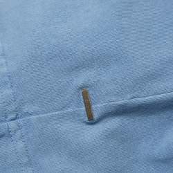 Pre Owned تي شيرت لوي فيتون قطن أزرق بحياكة رقبة مستديرة مقاس كبير - لارج