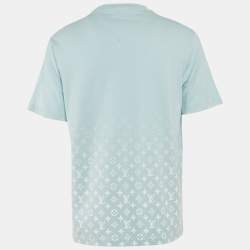 Pre Owned Louis Vuitton Blue Gradient Monogram Print Cotton T-Shirt XL
