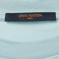 Pre Owned Louis Vuitton Blue Gradient Monogram Print Cotton T-Shirt XL