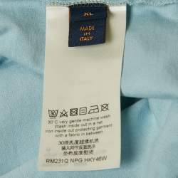 Pre Owned Louis Vuitton Blue Gradient Monogram Print Cotton T-Shirt XL