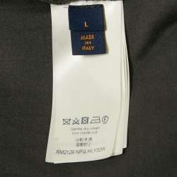 مملوكة مسبقًا تي شيرت لوي فيتون تي شيرت رمادي داميير قماش جيرسي مقاس كبير (لارج) 