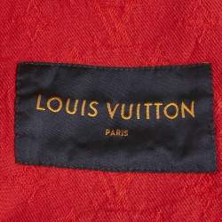 Pre Owned جاکيت لوی فيتون دنيم أزرق مونوغرام مقاس كبير (لارج)