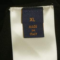 Pre Owned Louis Vuitton Black Intarsia Cotton Knit T-Shirt XL