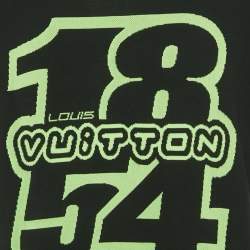 Pre Owned Louis Vuitton Black Intarsia Cotton Knit T-Shirt XL