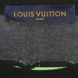 Pre Owned Louis Vuitton Black Intarsia Cotton Knit T-Shirt XL