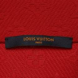 Pre Owned Louis Vuitton Red Monogram Jersey Track Jacket XXL