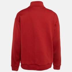 Pre Owned Louis Vuitton Red Monogram Jersey Track Jacket XXL