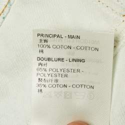 Pre Owned Louis Vuitton White Monogram Spray Denim Straight Fit Jeans S/Waist 31"
