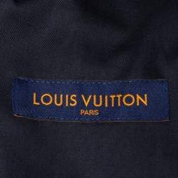 Pre Owned بنطلون صوف لوي فيتون نمط المونوغرام أزرق منتصف الليل مقاس صغير - سمول