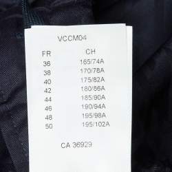 Pre Owned بنطلون صوف لوي فيتون نمط المونوغرام أزرق منتصف الليل مقاس صغير - سمول