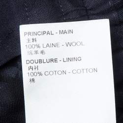 Pre Owned بنطلون صوف لوي فيتون نمط المونوغرام أزرق منتصف الليل مقاس صغير - سمول