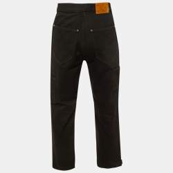 Pre Owned بنطلون جينز عامل لوي فيتون باتش مونوغرام أسود دينم مقاس متوسط - خصر 30"