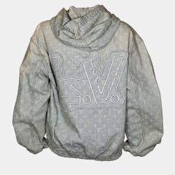 Pre Owned Louis Vuitton x NBA Zip Through Denim Monogram Hoodie