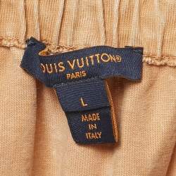 Pre Owned Louis Vuitton Light Brown Elasticated Waist Shorts L