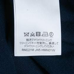 Pre Owned Louis Vuitton x Nigo Navy Blue Heart Intarsia Cotton Knit T-Shirt L