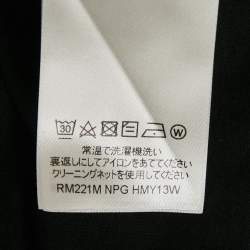 Pre Owned Louis Vuitton Black Logo Print Jersey Crewneck T-Shirt M