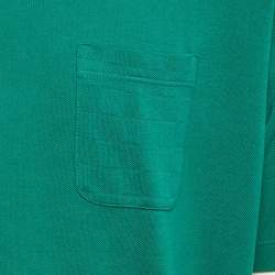 Pre Owned Louis Vuitton Green Damier Cotton Crewneck T-Shirt XL