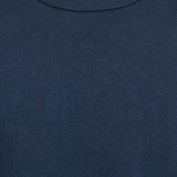 Pre Owned Louis Vuitton Blue Cotton Jersey Crewneck T-Shirt XL