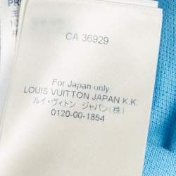 Pre Owned Louis Vuitton Blue Damier Pique Polo T-Shirt XL