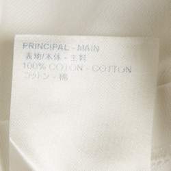 مملوكة مسبقًا Louis Vuitton White Chain Neck Intarsia Jersey Crewneck T-Shirt M