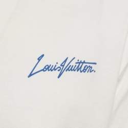Pre Owned Louis Vuitton x Yayoi Kusama White Pumpkin Print Jersey T-Shirt M