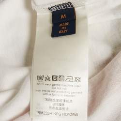 Pre Owned Louis Vuitton x Yayoi Kusama White Pumpkin Print Jersey T-Shirt M