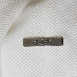 Pre Owned Louis Vuitton White Damier Jersey Crewneck T-Shirt S