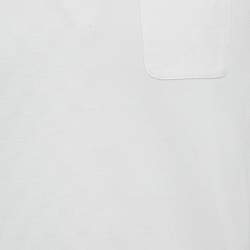 Pre Owned Louis Vuitton White Damier Jersey Crewneck T-Shirt S