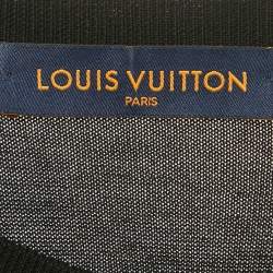 Pre Owned Louis Vuitton Black/Neon Green Intarsia Cotton 22AW T-Shirt L