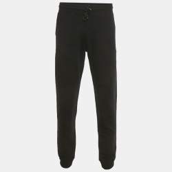 Pre Owned Louis Vuitton Black Cotton Knit Joggers L