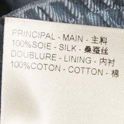 Pre Owned Louis Vuitton Blue Monogram Print Silk Shorts XL