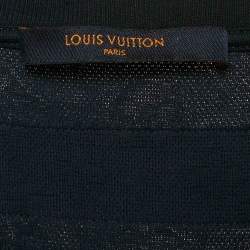 Pre Owned Louis Vuitton Navy Blue Monogram Jersey Ocean Beaded T-Shirt L