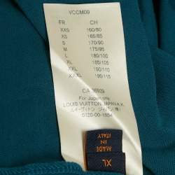 Pre Owned Louis Vuitton Blue Monogram Print Gradient Cotton T-Shirt XL