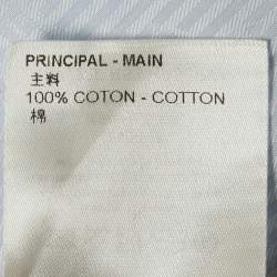 Pre Owned Louis Vuitton Blue Monogram Cotton Slim Fit Shirt XL