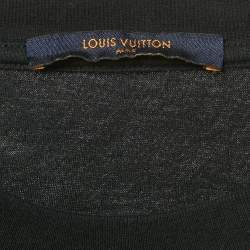 Pre Owned Louis Vuitton Black LV Print Jersey T-Shirt XL
