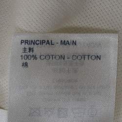 Pre Owned Louis Vuitton White Damier Jersey Crewneck T-Shirt XL